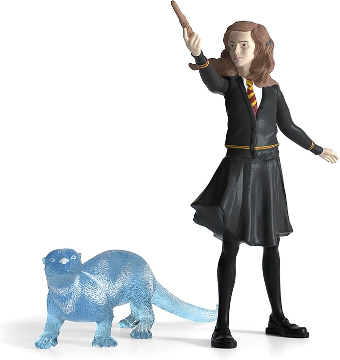 Schleich Wizarding World of Harry Potter 2-Piece Collectible Set with Hermoine and Hermoine's Otter Patronus Figurines - Figurio