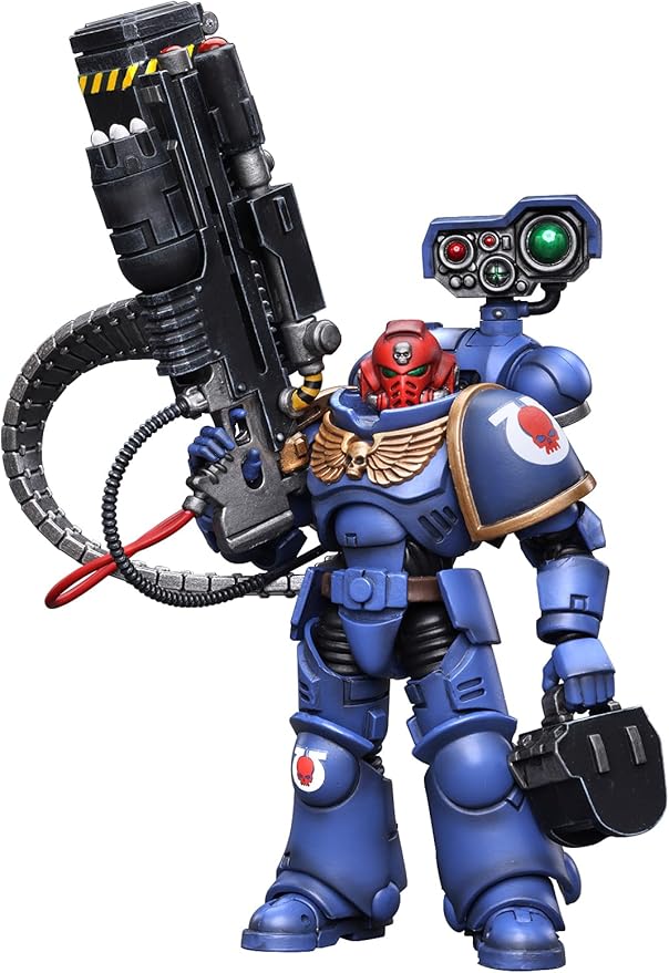 JOYTOY Warhammer 40K 1/18 Action Figures, Ultramarines Desolation Sergeant with Vengor Launcher Perfect for Collectors & Decor, Ideal Gift for Birthdays, Christmas, Character Figure - JT8803 - Figurio