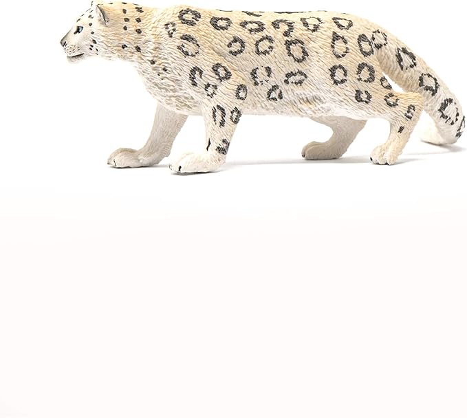 Schleich Wild Life Realistic Prowling Snow Leopard Figurine - Intricately Painted and Highly Detailed Wild Animal Toy, Durable for Education and Fun Play, Perfect for Boys and Girls, Ages 3+ - Figurio