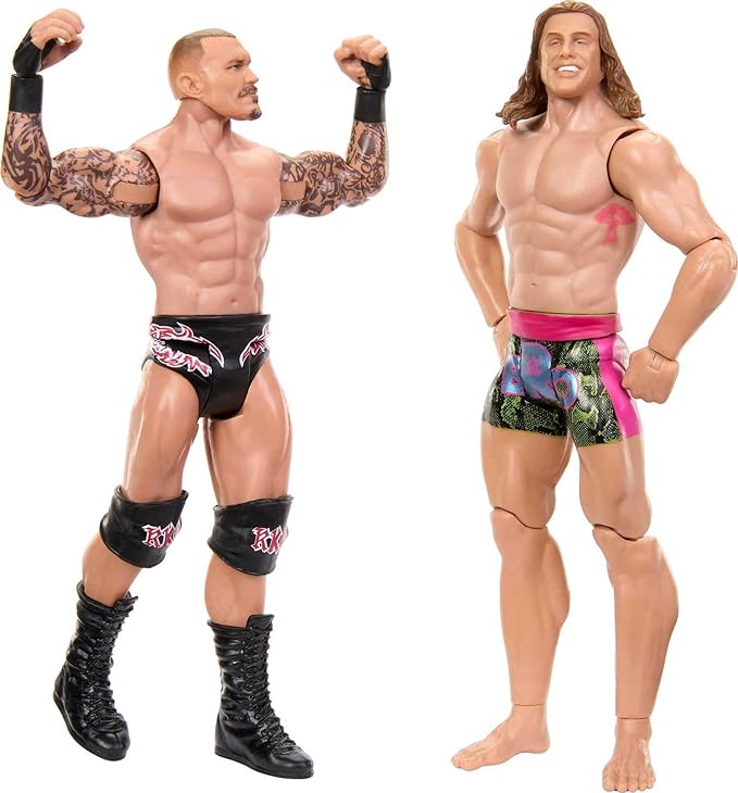 Mattel WWE Randy Orton & Matt Riddle Championship Showdown Action Figure 2-Pack with RAW Tag Team Championship, 6-inch - Figurio