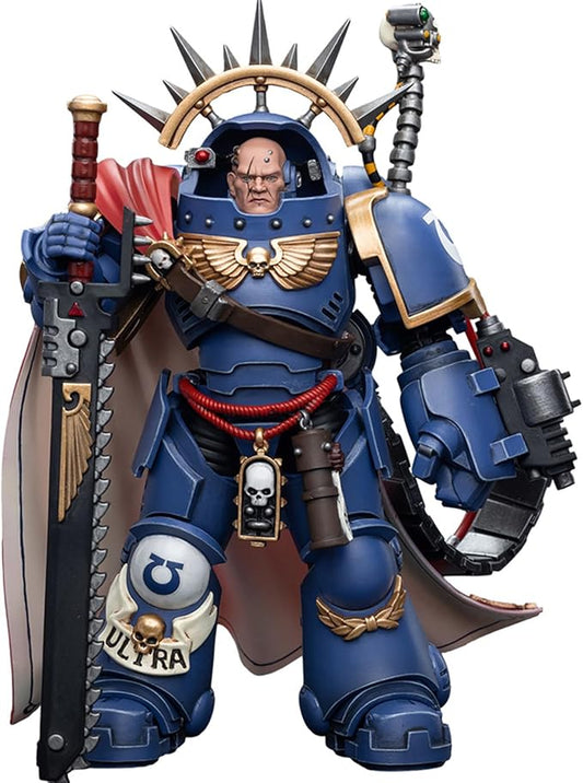 JOYTOY JT7745 40K 1/18 Action Figure Toy, Ultramarines Captain in Gravis Armour, 4-inch Model Set, Gift for Action Figure Enthusiasts and Collectors - Figurio