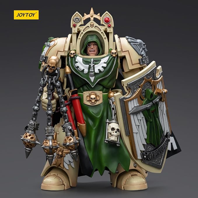 JOYTOY JT9190 40K 1/18 Action Figure Toy, Dark Angels Deathwing Knight Master with Flail of The Unforgiven, 4-inch Gift for Action Figure Lovers & Collectors above - Figurio