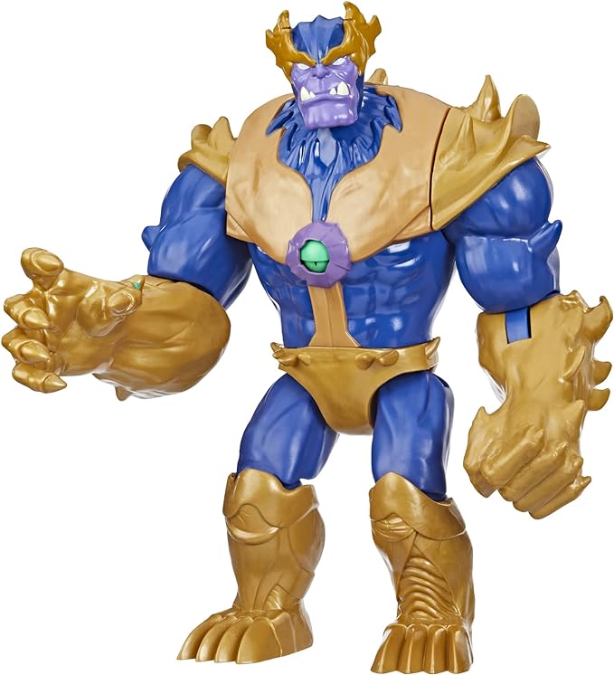 Marvel Avengers Mech Strike Monster Hunters Monster Punch Thanos Toy, 9-Inch-Scale Deluxe Action Figure, Toys for Kids Ages 4 and Up - Figurio