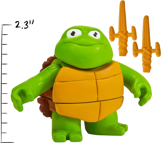 Teenage Mutant Ninja Turtles 83291 Turtle Tots Action Figure 2-Pack Featuring Michelangelo and Raphael. Ideal Present for Boys 4 to 7 Years and TMNT Fans - Figurio