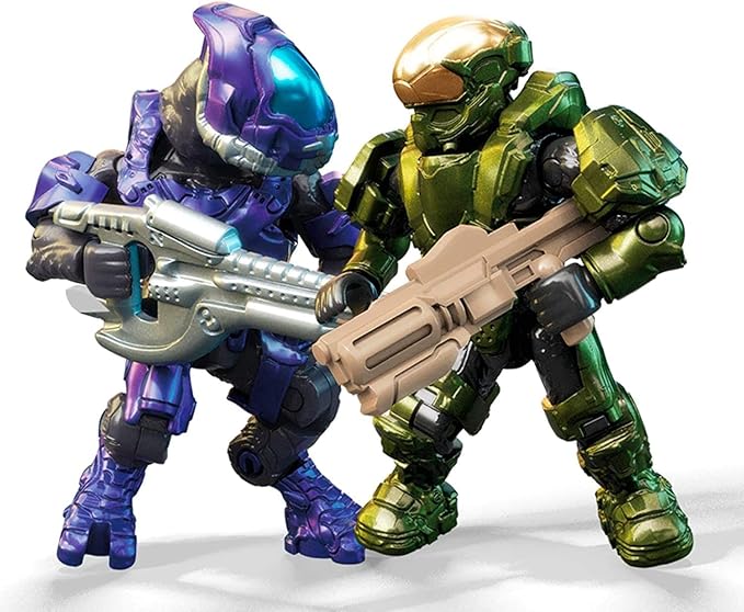 Mega Construx Halo Spartan-IV Team Battle Micro Action Figure Building Set - Figurio