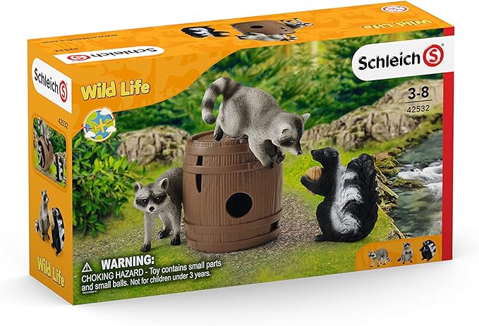 Schleich Wild Life, 5-Piece Playset, Animal Toys for Boys and Girls 3-8 Years Old, Nutty Mischief - Figurio