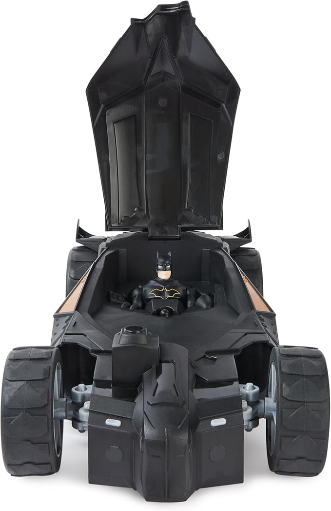 DC Comics, Batman Batmobile Remote Control Car, Easy to Drive, Compatible with Batman Figures, Kids Toys for Boys and Girls Ages 4 and Up - Figurio