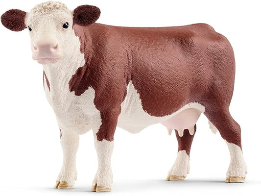 Schleich Farm World, Animal Figurine, Farm Toys for Boys and Girls 3-8 Years Old, Hereford Cow - Figurio