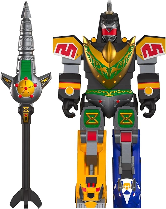 Super7 Mighty Morphin Power Rangers Dragonzord (Battle Mode) - 6" Power Rangers Action Figure with Accessory Classic TV Show Collectibles and Retro Toys - Figurio