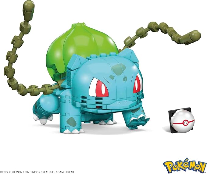 Mega Pokémon Building Toys Set Build & Show Bulbasaur with 175 Pieces, Articulated and Poseable, 4 Inches Tall, for Kids - Figurio