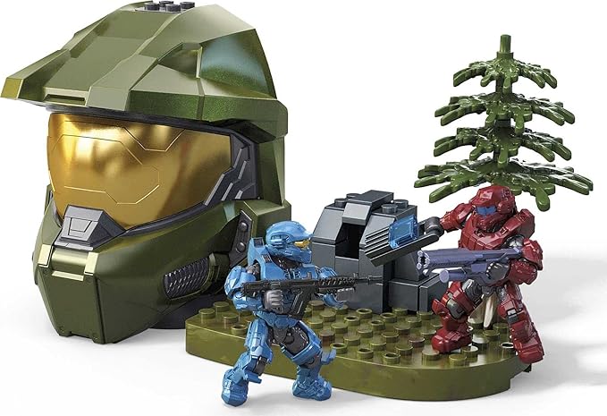 Mega Halo Stockpile Construction Set with Spartan Helmet, Building Toys for Boys, ages 8+ - Figurio