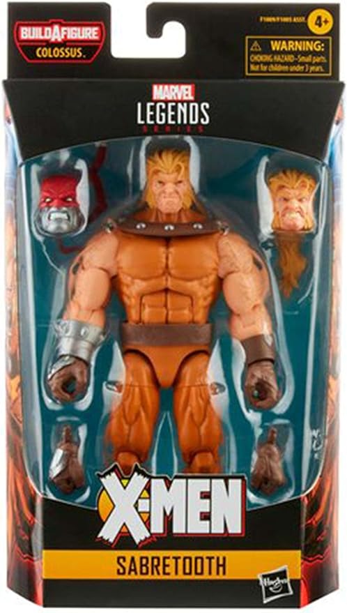 Marvel Legends Series Sabretooth, 6-Inch Scale Action Figure Toy, Premium Design, 1 Figure, 3 Accessories, and 1 Build-A-Figure Part - Figurio