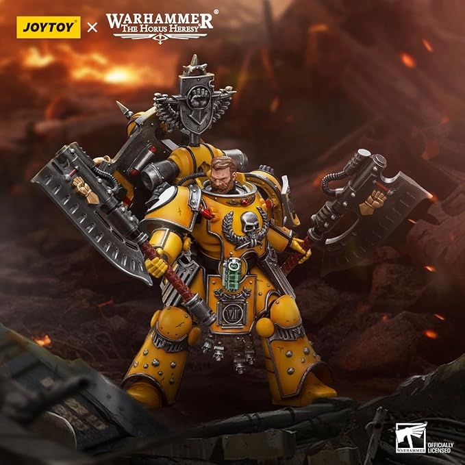 JOYTOY HAPPXYGG Warhammer 40k 1/18 4.7-inch Imperial Fists Fafnir Rann action figure model toy series - Figurio