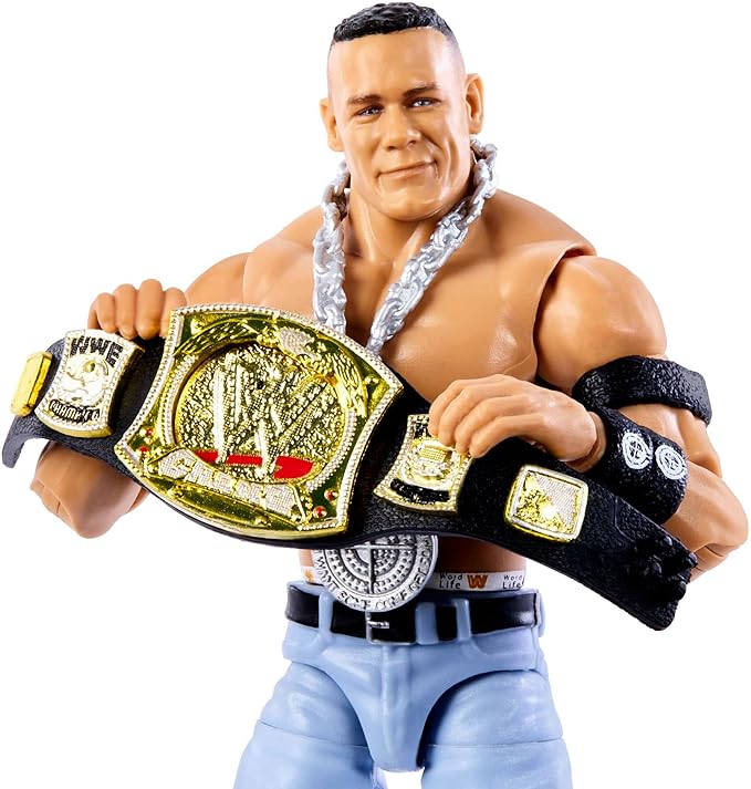 Mattel WWE John Cena Elite Collection Action Figure, Deluxe Articulation & Life-like Detail with Iconic Accessories, 6-inch - Figurio