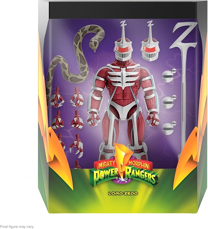 Super7 ULTIMATES! Mighty Morphin Power Rangers Lord Zedd - 7" Power Rangers Action Figure with Accessories Classic TV Show Collectibles and Retro Toys - Figurio