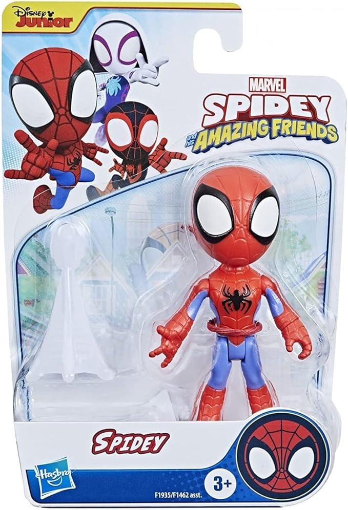 Spidey and His Amazing Friends Marvel Spidey Hero Figure, 4-Inch Scale Action Figure, Includes 1 Accessory for Kids Ages 3 and Up - Figurio