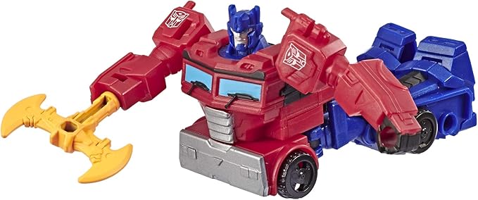 Transformers Toys Cyberverse Action Attackers Scout Class Optimus Prime Action Figure - Repeatable Energon Axe Attack Move - for Kids Ages 6 & Up, 3.75" - Figurio