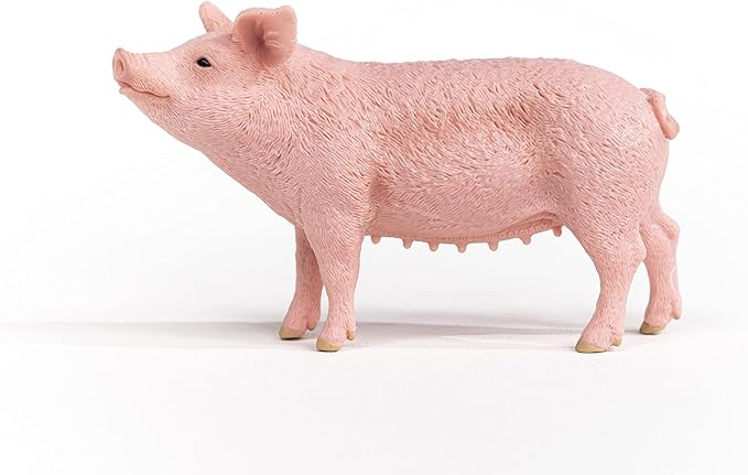 Schleich Farm World, Realistic Farm Animal Toys for Kids Ages 3 and Above, Pig Toy Figurine , 2.3 inch - Figurio