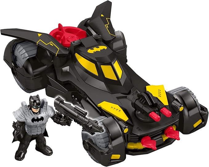 Fisher-Price Imaginext FGC31 Dc Super Friends Legends of Batman Deluxe Batmobile, Black/Yellow - Figurio