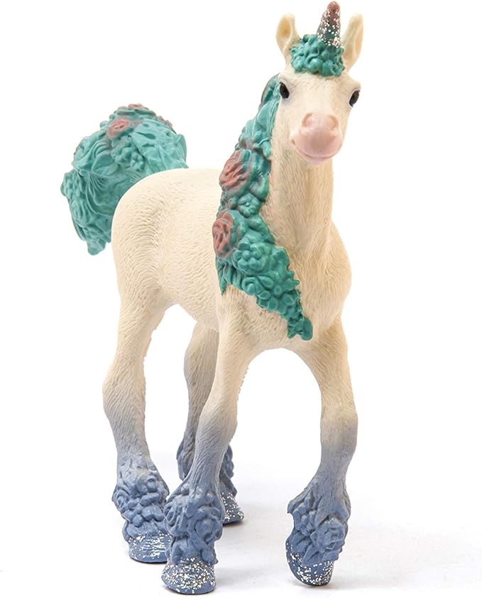 Schleich bayala, Unicorn Toys for Girls and Boys, Flower Unicorn Baby Foal Toy Figurine, Ages 5+ - Figurio