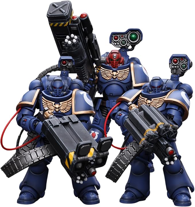 JOYTOY Warhammer 40K 1/18 Action Figure Ultramarines Desolation Marine 3PCS Collection Anime Model Gift (4-inch) - Figurio