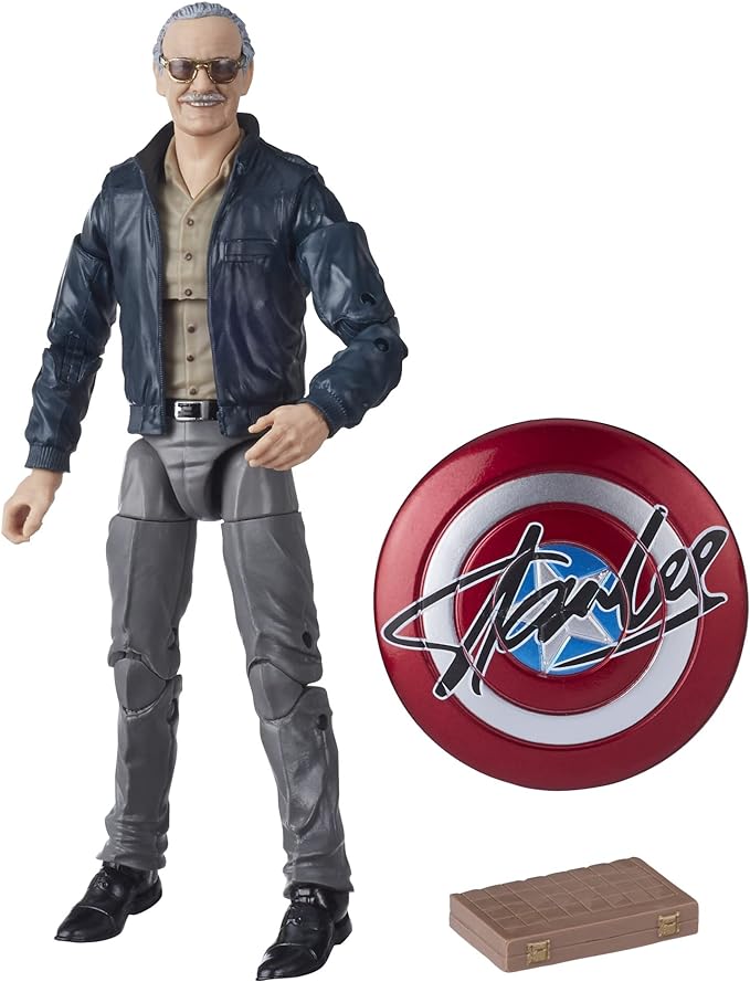 Marvel Hasbro Legends Series 6" Collectible Action Figure Toy The Avengers Cameo Stan Lee, Includes 2 Accessories - Figurio