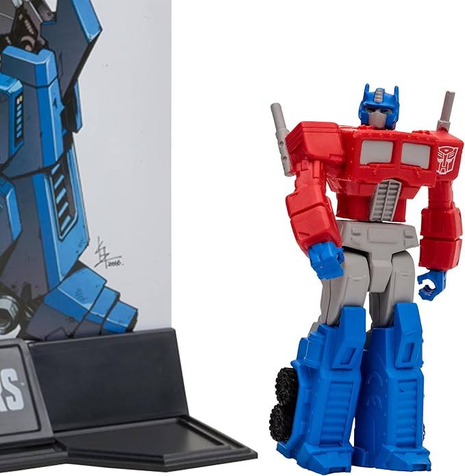 McFarlane Toys - Transformers Page Punchers 2pk Optimus Prime and Megatron 3in Action Figures with 2 Comics - Figurio