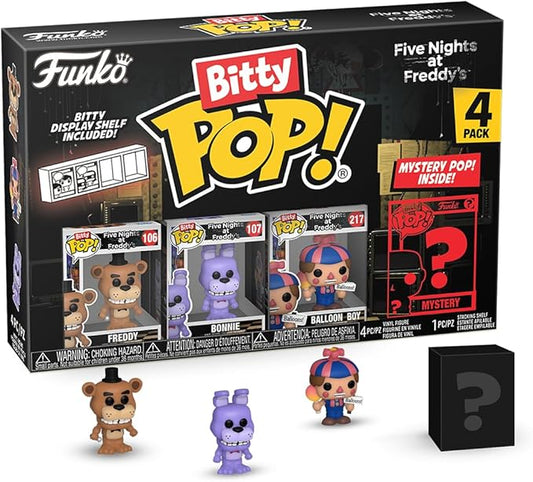 Funko Bitty Pop!: Five Nights at Freddy's Mini Collectible Toys 4-Pack - Freddy, Bonnie, Ballon Boy & Mystery Chase Figure (Styles May Vary) - Figurio