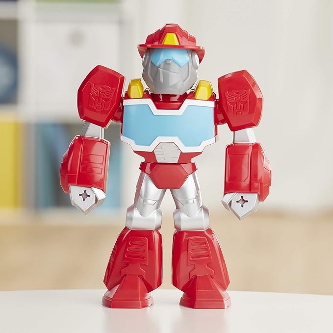 Transformers Playskool Heroes Rescue Bots Academy Mega Mighties Heatwave The Fire-Bot 10-Inch Robot Action Figure, Collectible Toys for Kids Ages 3 and Up - Figurio