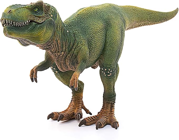 schleich DINOSAURS — Tyrannosaurus Rex, T-Rex Toy with Realistic Detail and Movable Jaw, Imagination-Inspiring Dinosaur Toys for Girls and Boys Ages 4+, Green, 11.2" x 5.6" x 3.8" - Figurio