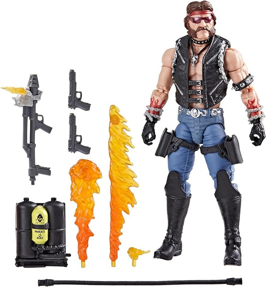 G.I. Joe Classified Series #123, Dreadnok Torch, Collectible 6-Inch Action Figure with 8 Accessories - Figurio