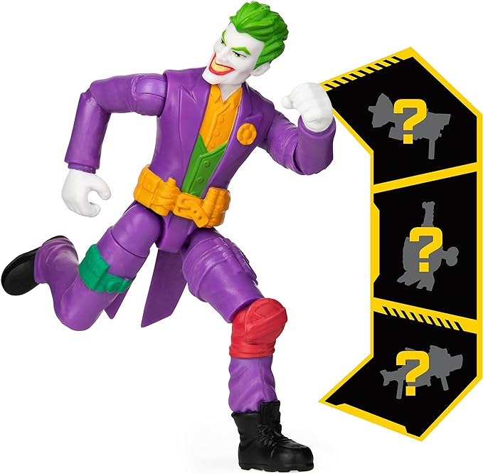 DC Comics Batman 4-inch Robin and The Joker Action Figures for Boys with 6 Mystery Accessories, Kids Toys for Boys Aged 3 and up - Figurio