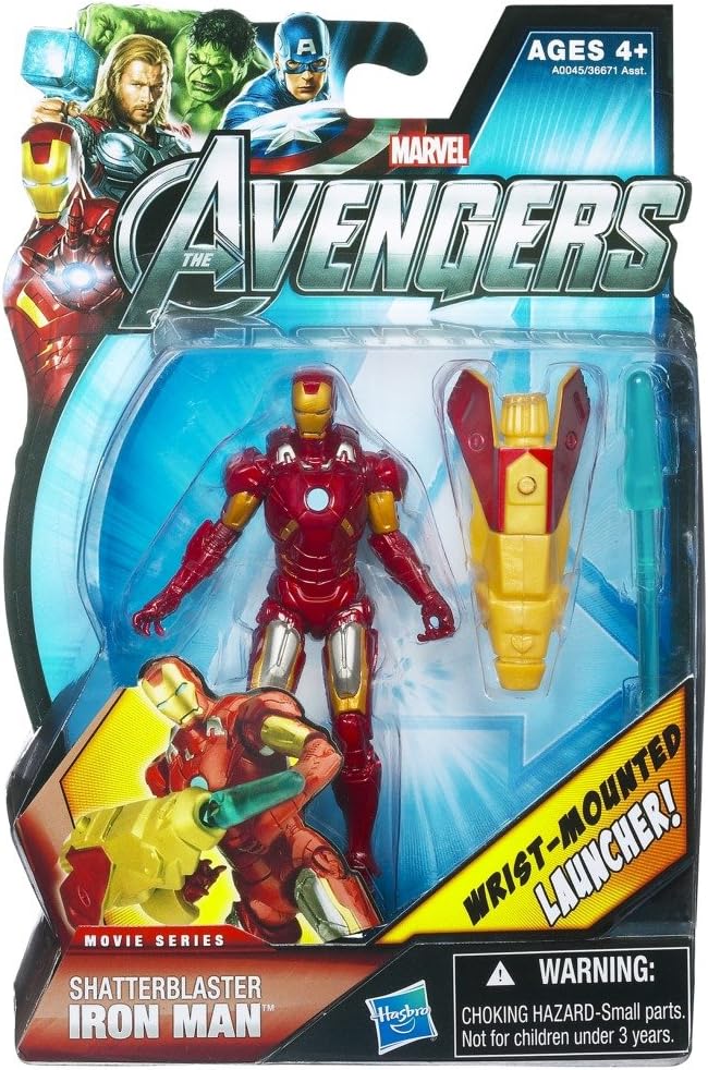 Hasbro Marvel Avengers Movie 4 Inch Action Figure Shatterblaster Mark VII Iron Man Super Articulated - Figurio