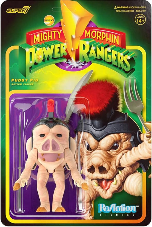 Mighty Morphin Power Rangers Reaction Figure Wave 1 - Pudgy Pig Classic Collectibles and Retro Toys - Figurio