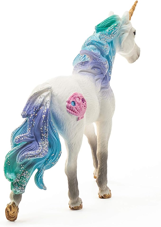 Schleich bayala, Unicorn Toys for Girls and Boys, Sea Unicorn Stallion Toy Figurine with Gems, Ages 5+ - Figurio