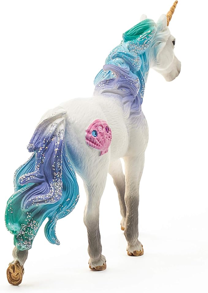 Schleich bayala, Unicorn Toys for Girls and Boys, Sea Unicorn Stallion with Gems, Blue and Purple, Ages 5+ - Figurio