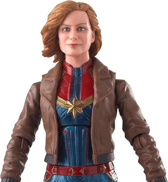 Marvel Captain Marvel 6-inch Legends Captain Marvel in Bomber Jacket Figure for Collectors, Kids, and Fans - Figurio