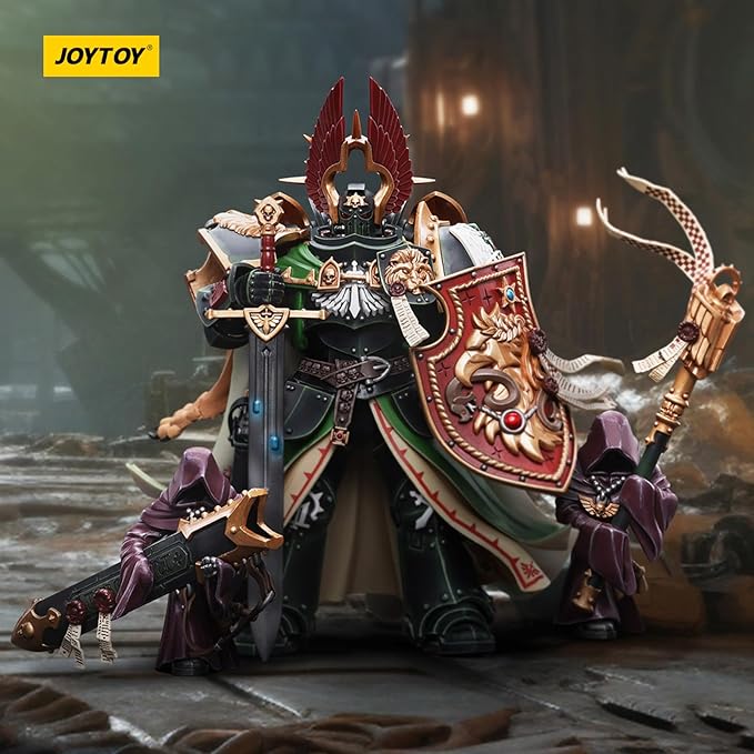 JOYTOY JT7882 40K 1/18 Action Figure Toy, Dark Angels Primarch Lion El‘Jonson, 7.12 inch Gift for Action Figure Lovers & Collectors above - Figurio