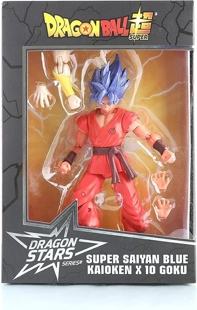 Bandai America - Dragon Ball Super Dragon Stars Super Saiyan Blue Kaioken x10 Goku - Figurio