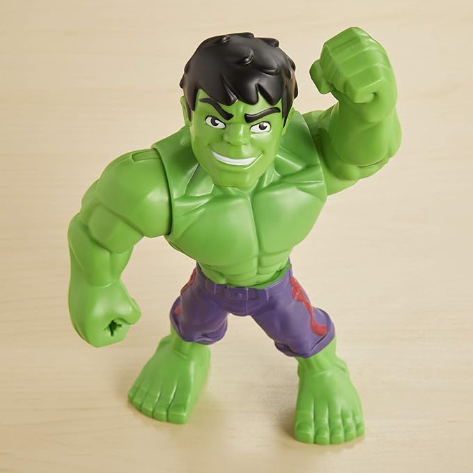 Playskool Heroes Marvel Super Hero Adventures Mega Mighties Hulk Collectible 10" Action Figure, Toys for Kids Ages 3 & Up - Figurio