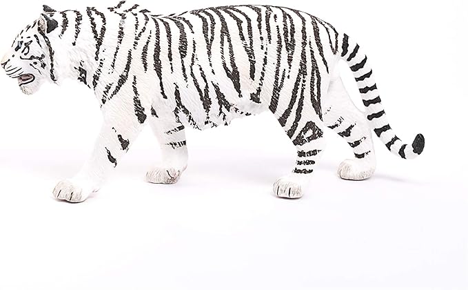 Schleich Wild Life Realistic White Tiger Figurine - Authentic and Highly Detailed Wild Animal Toy, Durable for Education and Fun Play for Kids, Perfect for Boys and Girls, Ages 3+ - Figurio