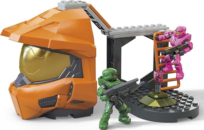 Mega Halo Zone Control Construction Set with Spartan Helmet, Building Toys for Boys, ages 8+ - Figurio