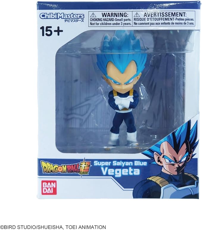 BANDAI Chibi Masters Dragon Ball: Super Saiyan Blue Vegeta - Figurio