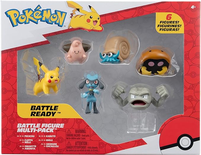 Pokémon Pack 6 Battle Figure Figures Set 7, Black, PKW3613 - Figurio