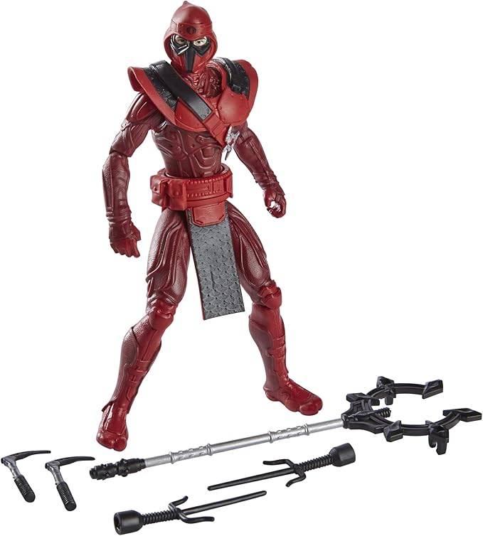 G.I. Joe Snake Eyes Origins Red Ninja Action Figure Collectible Toy with Action Feature and Accessories, Toys for Kids Ages 4 and Up - Figurio