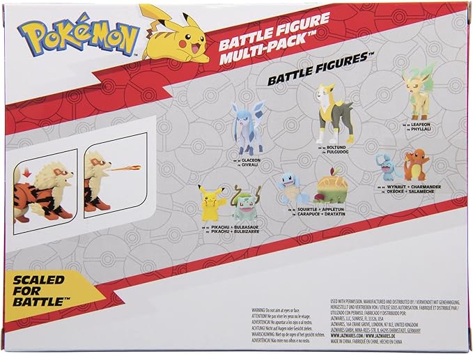 Pokémon Battle Figure, Fire Theme with 3 Pack Cyndaquil, Charmeleon, Arcanine - 4.5-inch Arcanine Figure, 3-inch Charmeleon Figure, 2-inch Cyndaquil - Toys for Kids Fans - Amazon Exclusive - Figurio