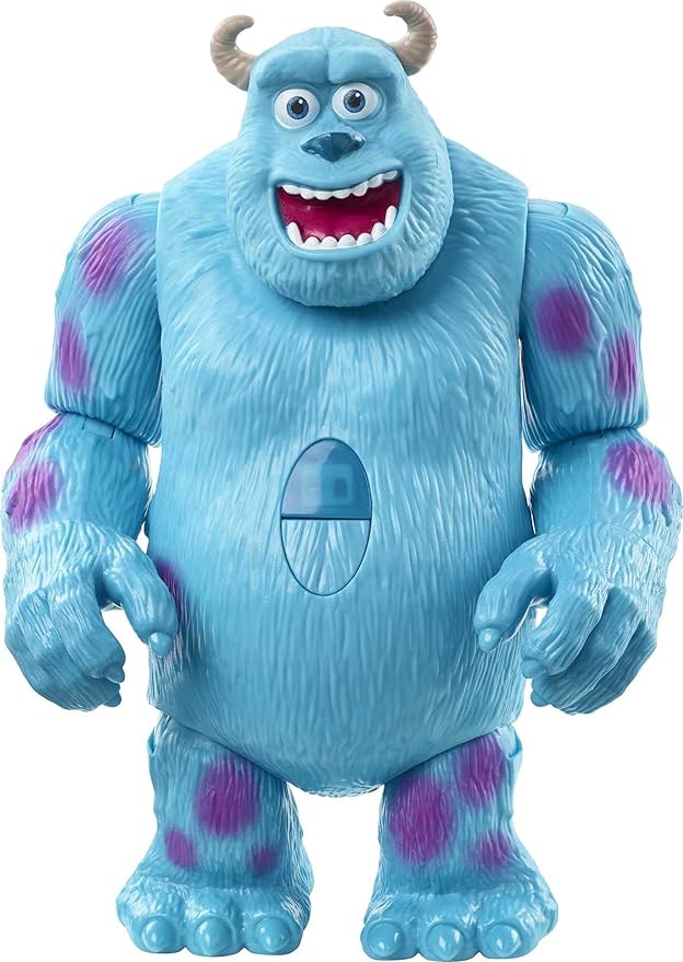 Mattel Pixar Interactables Sulley Talking Action Figure, 8-in Tall Posable Movie Character Toy, Interacts with Other Figures, Kids Gift Ages 3 Years & Older,Multi,GWC19 - Figurio