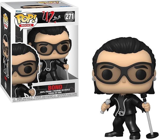 Funko Pop! Rocks: U2 ZooTV Collectors Set- Adam, Edge, Larry, and Bono - Figurio