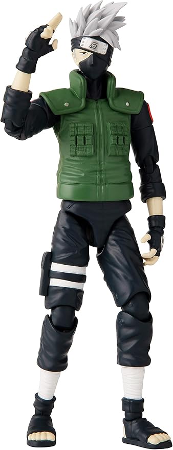 BANDAI Anime Heroes Naruto Action Figure Hatake Kakashi | 17cm Naruto Figure Hatake Kakashi Figure with Extra Hands and Accessories | Naruto Shippuden Anime Figure Action Figures for Boys and Girls - Figurio