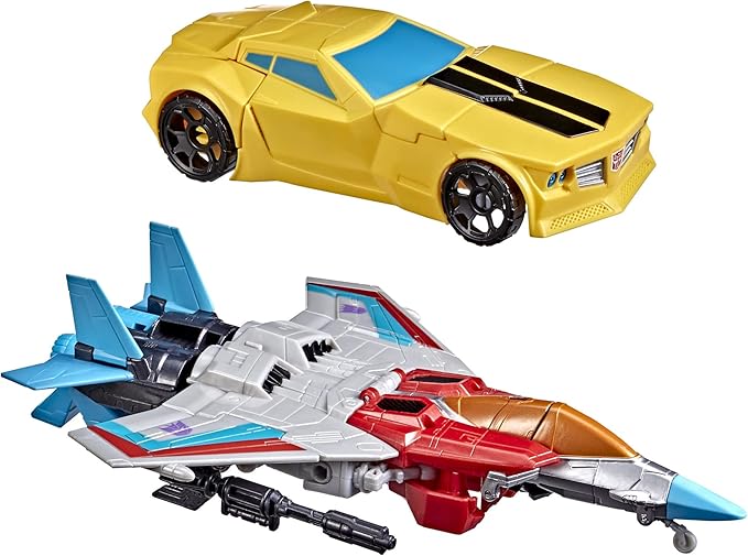 Transformers Toys Heroes and Villains Bumblebee and Starscream 2-Pack Action Figures - for Kids Ages 6 and Up, 7-inch (Amazon Exclusive) - Figurio